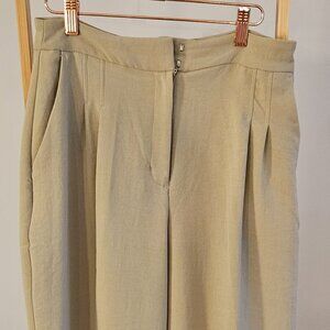 Sage Green Wide Leg Trousers